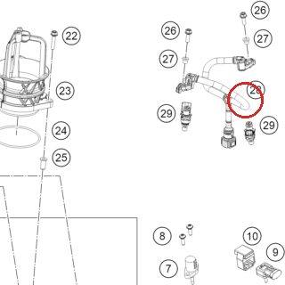 Topfeeder fuel line cmpl KTM — A62407057000