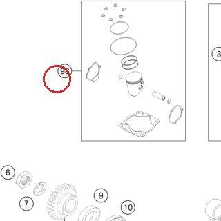 PISTON KIT GR.I 250 MX/Enduro KTM — 00050000109