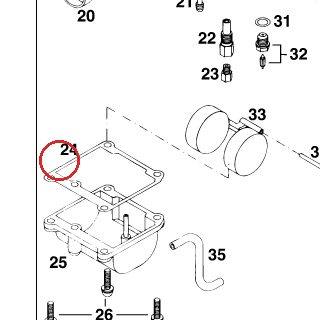JOINT CUVE MIKUNI 18/50 SXR 98 KTM — 45031010000