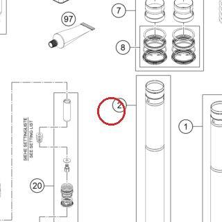 AXLE CLAMP R/S WITH INNER TUBE KTM — 48601327S1