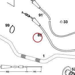 FIL DE GAZ 125 LC2 KTM — 51102091100