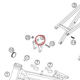 PATTE SUPP. MOTEUR 250 03 KTM — 54803013000