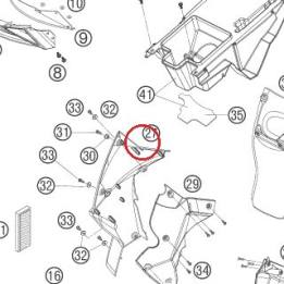 PLAQUE LATERALE DRT ORANGE 03 KTM — 6000805100070