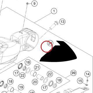 STICKER SWING ARM BLACK KTM — 61304030010