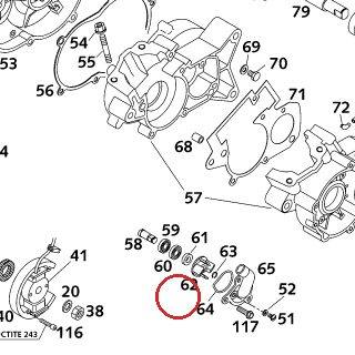 TURBINE POMPE A EAU 60 SX KTM — 46035055100