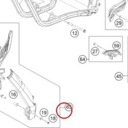 FRAME PROTECTION SET ORANGE KTM — 7720309400004