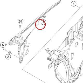 AIR BOX COVER R/S SX 14 KTM — 7770600400004C