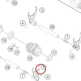 SHIFTING FORK 5TH/6TH GEAR KTM — 77734001000