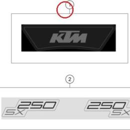 Sticker start number plate KTM — A46008095000