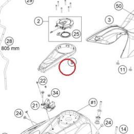 Couvercle de réservoir KTM — 61507058000