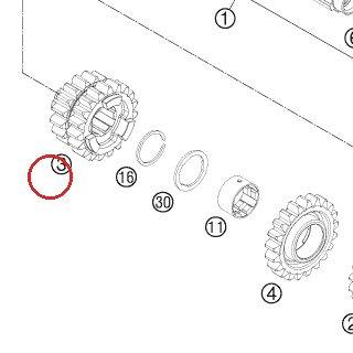 SLIDING GEAR 3/4 G. T ''16/23 KTM — 77733103000