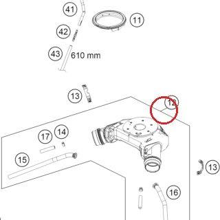 Top fuel tank pre-assembly KTM — A62607013066