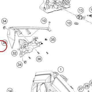 Cover mask support carrier rig KTM — A62608006010