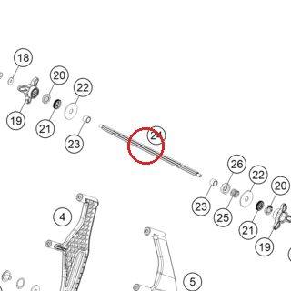 Windshield adjustment shaft KTM — A62608008054