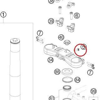 HH collar screw M8x30 TX40 KTM — 0025080303