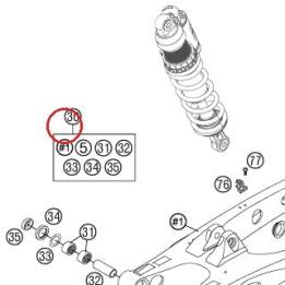 BRAS OSC. 85SX CPL. 2004 KTM — 47004030144