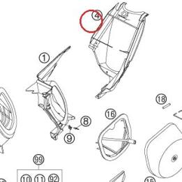 PARTIE AR BOITIER FILTRE 85SX KTM — 47006001052