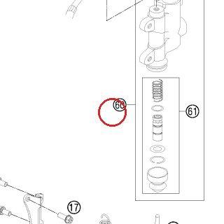 FOOT BRAKE CYL. REAR CPL. D 12 KTM — 4701306030001S