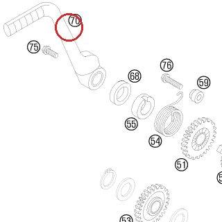 Pedale de Kick 85SX '03 KTM — 47033070000