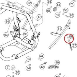 CAOUTCHOUC FIXATION BEQUILLE01 KTM — 58503023170