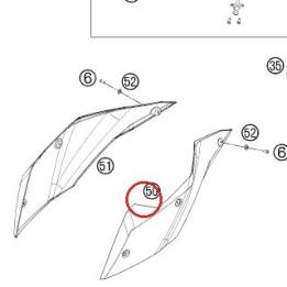 SPOILER L/S BLACK-BRILLANT KTM — 6260805000030B