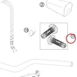 GRIP-SET RENTHAL G092 FULL W KTM — 77102021000