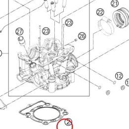 CYLINDER HEAD GASKET KTM — 77830036085