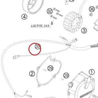 WIRING HAR. F. CDI-BOX 525 ATV KTM — 83039032000