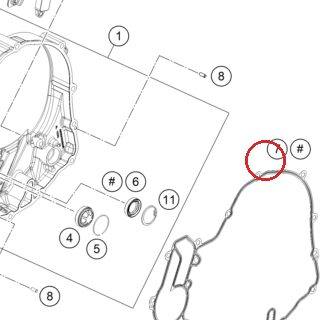 Clutch cover gasket internal KTM — A60630025000