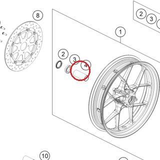 BEARING SPACER TUBE FRONT 05 KTM — C61009011000