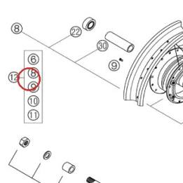 MOYEU DE ROUE ARR. CPL. 03 KTM — 45110010044