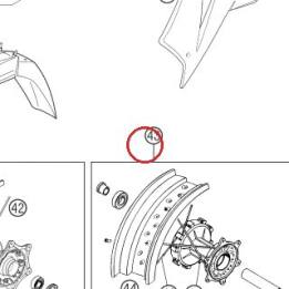 ROUE ARRIERE 5,00X17'' NOIR KTM — 5841000144430