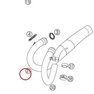 TUBE ECHAP DROIT CPLT DUKE 02 KTM — 58705008100