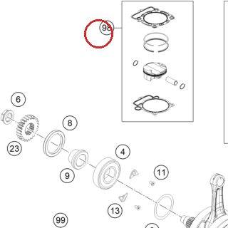PISTON KIT GR. I 350 EXC-F 14 77530007010 I KTM — 77530007010 I
