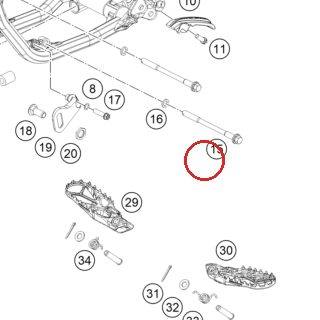 Collar screw M10x138 WS 13 KTM — 0000151013800