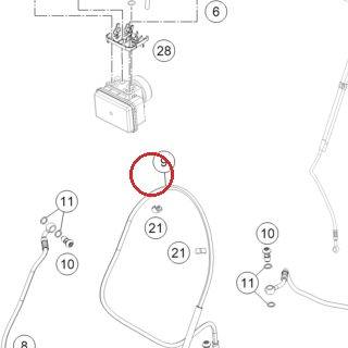 Brake line, brake caliper, fro KTM — 27142106000