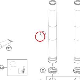Fork outer tube 49.13x530 dt54 KTM — 43578501