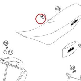 HOUSSE DE SELLE 85 SX 2003 KTM — 47007040050