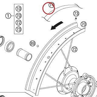 RUBAN DE FOND DE JANTE 85 SX KTM — 47009073100