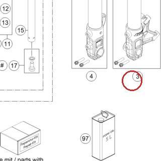 AXLE CLAMP L/S WITH TUBE CPL KTM — 48601318S1