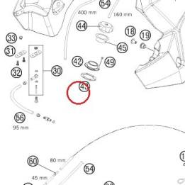 VITON SEAL FOR FRONT TANK 07 KTM — 76207013006