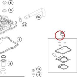 GASKET SET CYL. 350 EXC-F 13 KTM — 77830097000