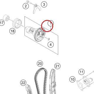 CAMSHAFT W. AUTODECO KTM — 78936010133