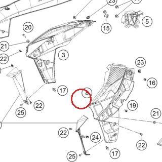 Spoiler gauche KTM — A60608050000EB