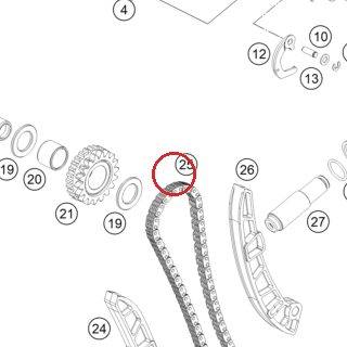 TIMING CHAIN 98XRH2015 92LINKS KTM — M3236013000