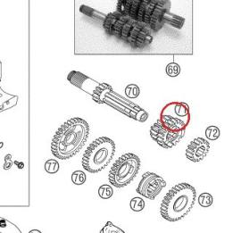 PIGNON 3/4.VIT. 19/21D KTM — SXS01125053