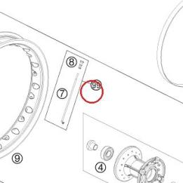SPOKE KIT FRONT 12'' '11 KTM — 00050000950