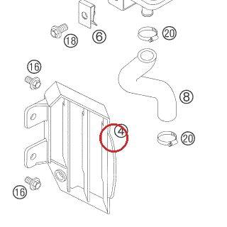 PROT. RADIATEUR SX NOIR 2007 KTM — 4513500700130