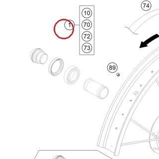 FRONT WHEEL CPL. 19'' BLK. 16 KTM — 4710900134430