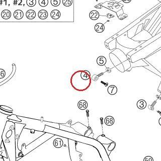 BOULON A IL CADRE ARR SUP KTM — 57303004200